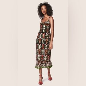 Allen Schwartz Rita Embroidered Bustier Dress Floral